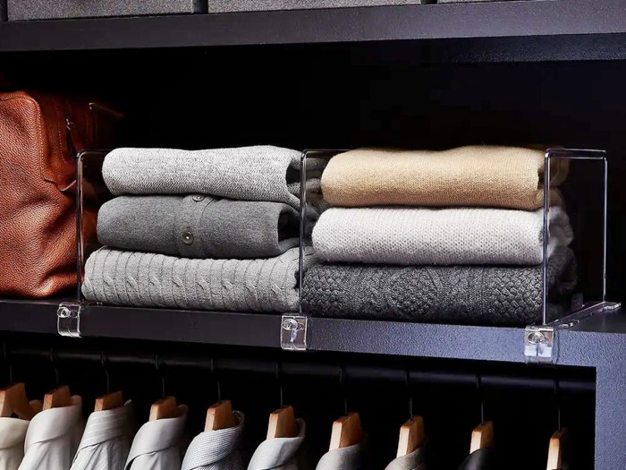 Lynk Shelf Dividers - Closet Shelf Organizer (Set of 4) - Chrome | eBay